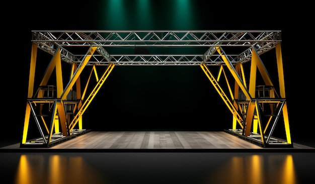 photograph of an iron structure with lights