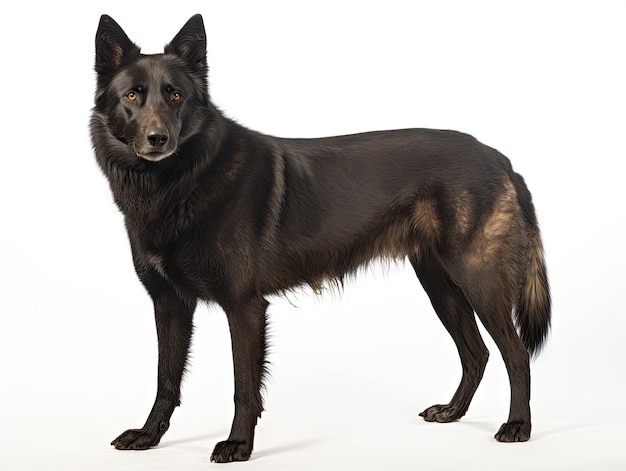 photograph of isolated dog puppy photo on white background