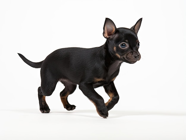 photograph of isolated dog puppy photo on white background