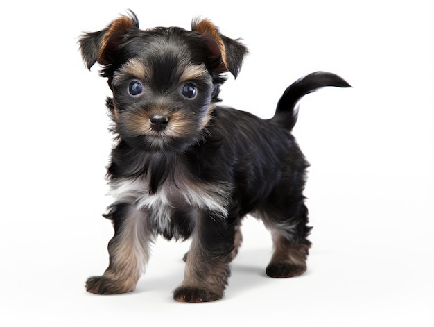 photograph of isolated dog puppy photo on white background