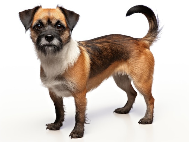 photograph of isolated dog puppy photo on white background