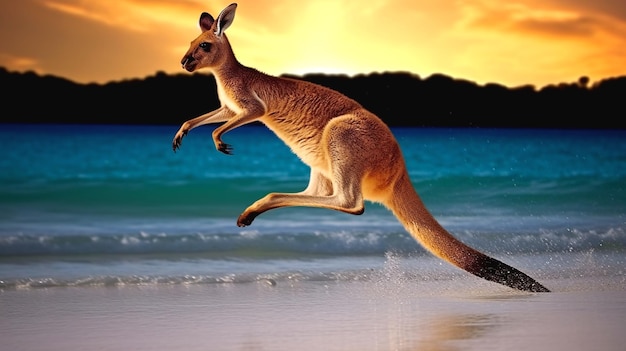 Photo photograph of kangaroo