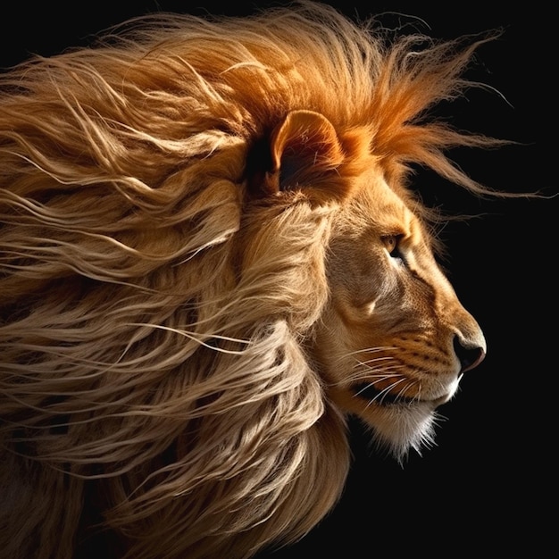 Photo photograph of lion