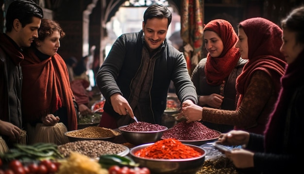 Photo photograph a local bazaar during nowruz