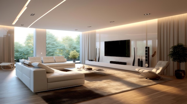 현대적인 거실의 럭셔리 홈 인테리어 디자인 사진