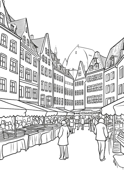Photo photograph of market