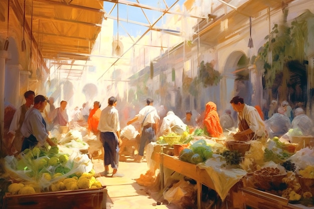 Photograph of market