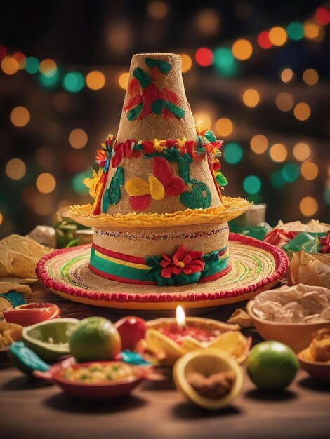 Photo photograph of mexican holiday celebration poster