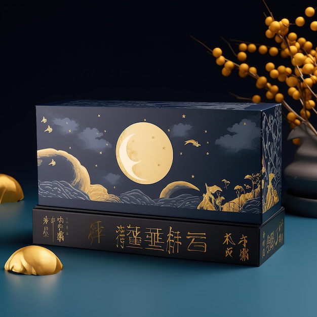 photograph of midautumn mooncake packaging