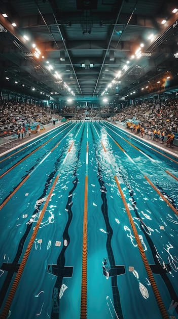 Fotografia di una piscina olimpica