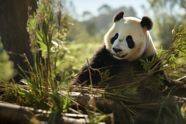Photograph of Panda Natural Light Generative AI