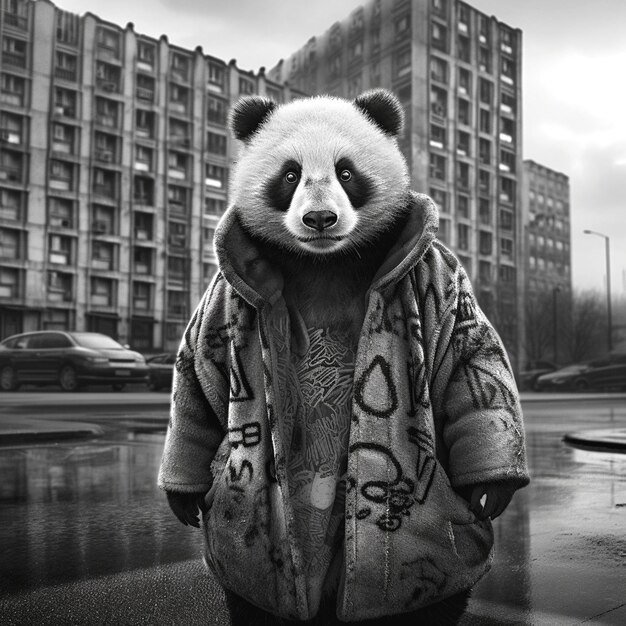 Photo photograph of panda