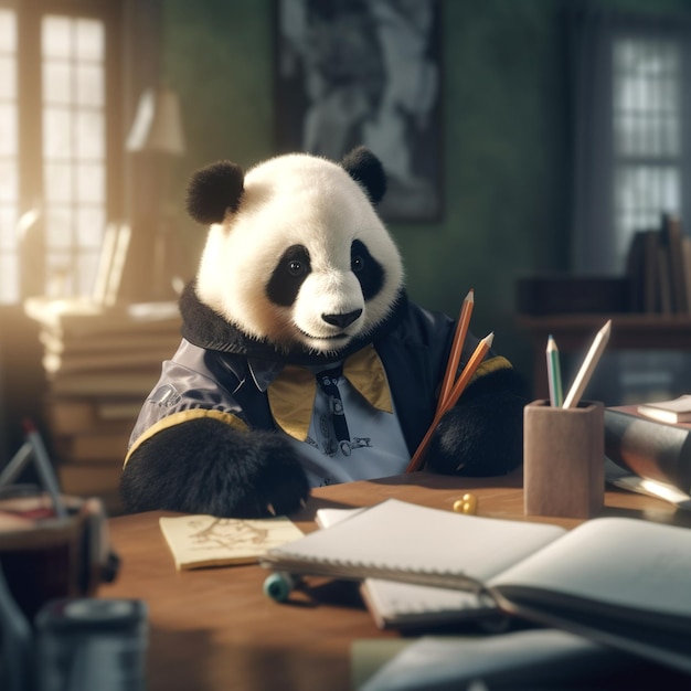 photograph of panda