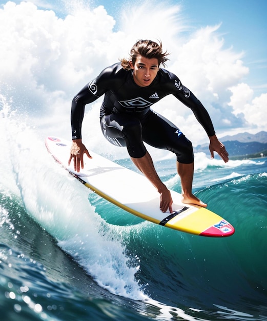 Photograph a professional surfer in the waves