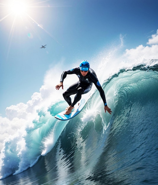 Photograph a professional surfer in the waves