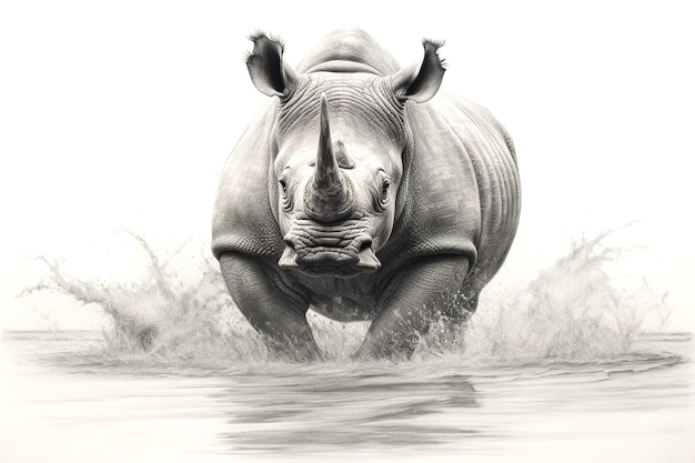 Photo photograph of rhinoceros