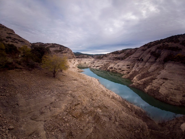 Photograph of the route of the hermitages in the Vadiello reservoir in the province of Huesca, Arago