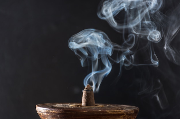 Photograph of smoke caused by various incenses 