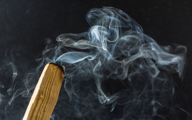 Photograph of smoke caused by various incenses 