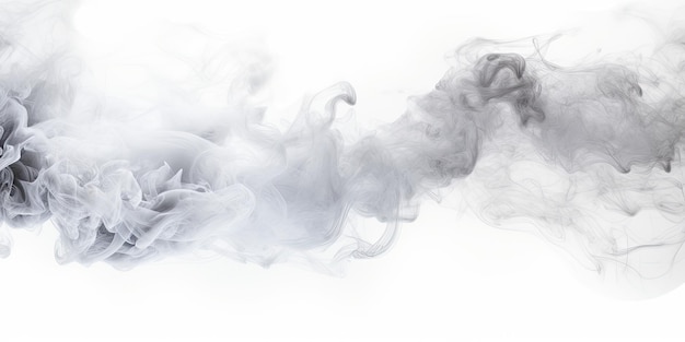 Photo photograph of a smoke explosion isolated on white background