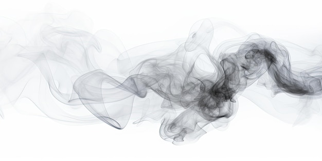 Photo photograph of a smoke explosion isolated on white background