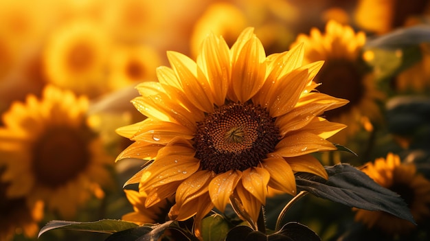 Photograph of sunflower natural light