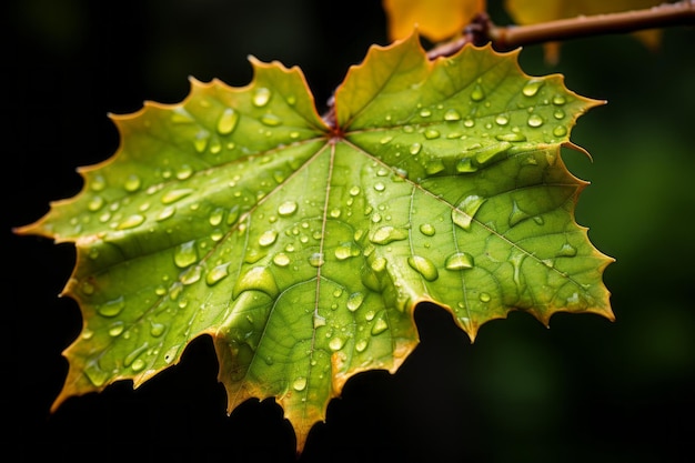 Photograph Of Sycamore Leaf Natural Light Generative AI