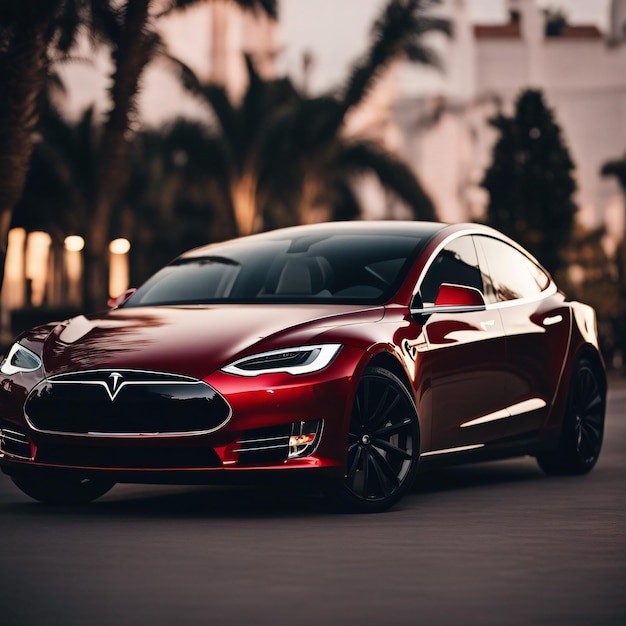 Photograph of a Tesla Car