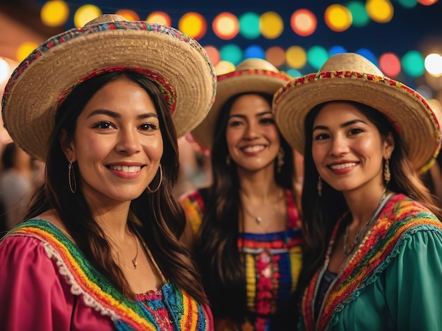 Фотография женщин на праздновании Cinco De Mayo