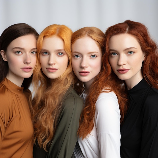 фотография женщин, которые выглядят почти одинаково, за исключением волос