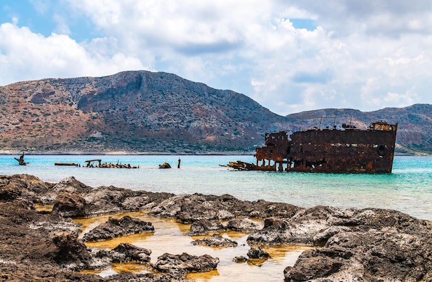 Photograph of a wrecked ship