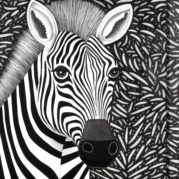 Photo photograph of zebra