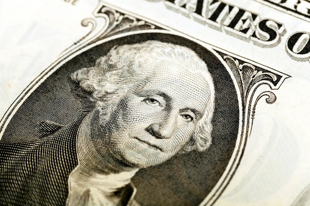 Photographed close up of a paper us dollar.