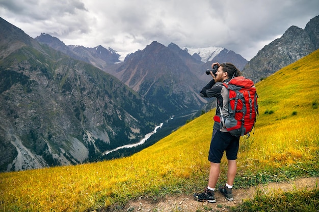 Photographer in the mountains