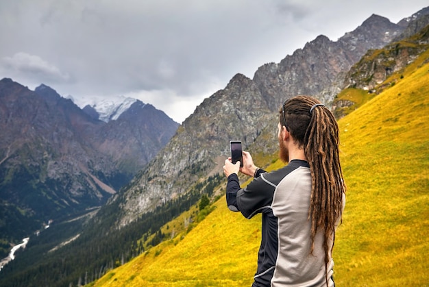 Photographer in the mountains