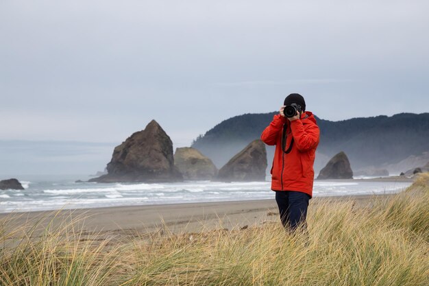 Photographer in Oregon Coast