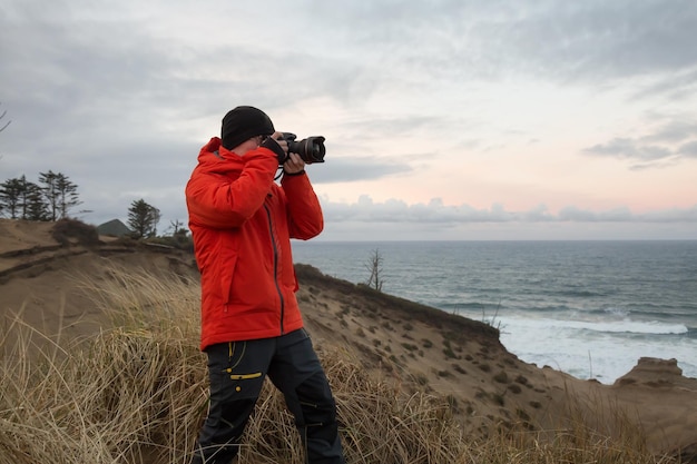 Photographer in Oregon Coast