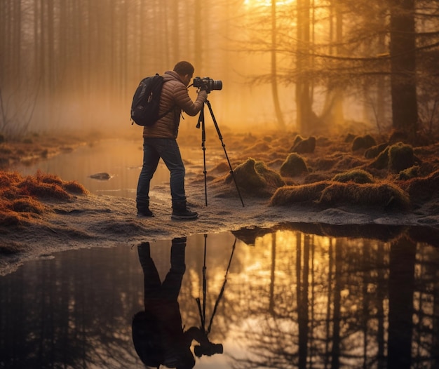 写真を撮る写真家