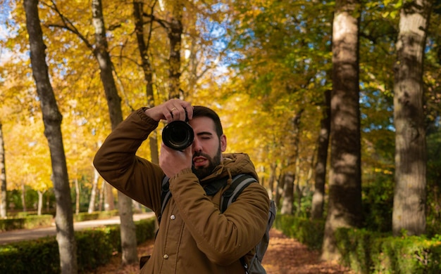 Photographer taking a picture