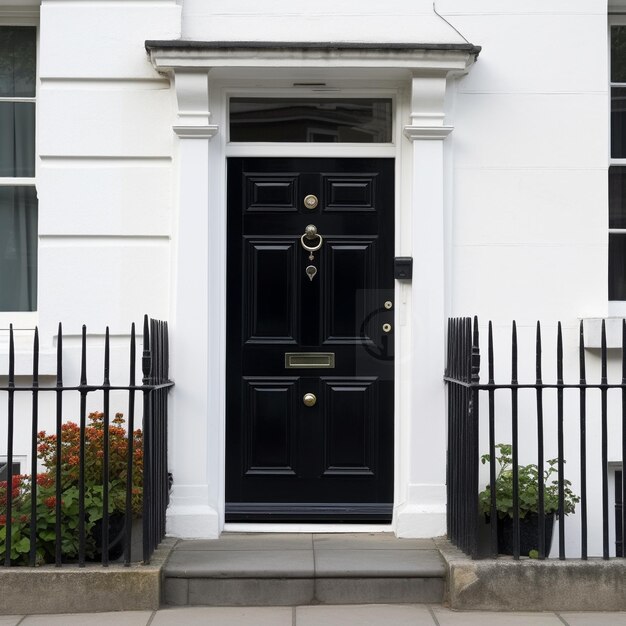 Photographic background of an elegant door with bright design