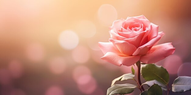 Photographic focus on delicate roses flower