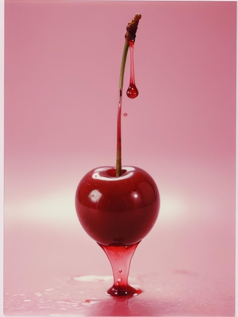 photographic photo photogenic extremely high quality high detail a close up of a cherry a