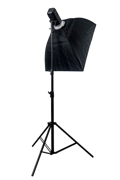 Photographic studio light isolated over white background