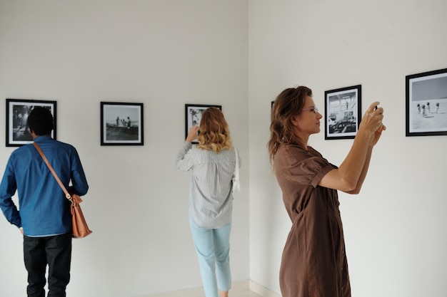 Photographing Photos in Art Gallery