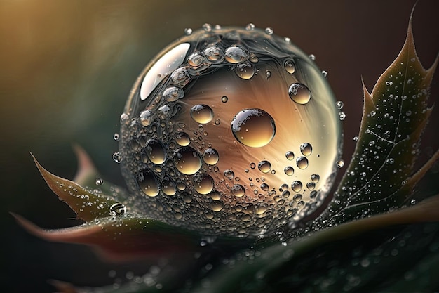 Photographing raindrops up close