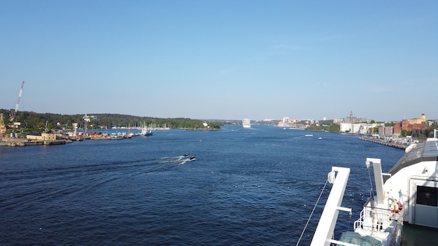 Photographs at a crossing in the Baltic Sea in Sweden