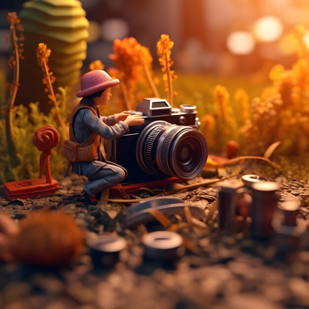 Photo photography by jonathan wilkins in the style of miniaturecore colorful cartoon canon eos 5d