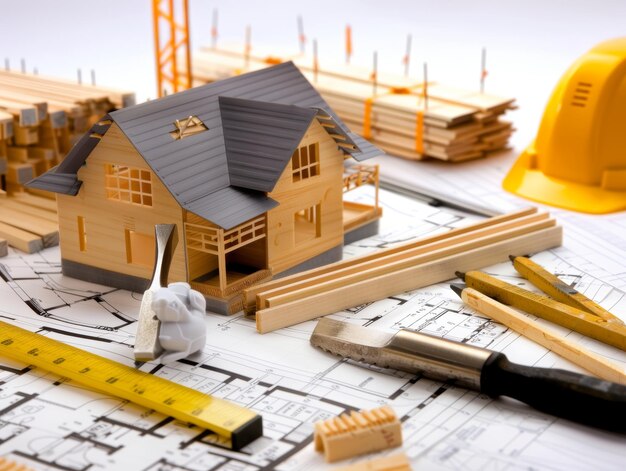 Photo photography of construction and renovation house project for visual documentation