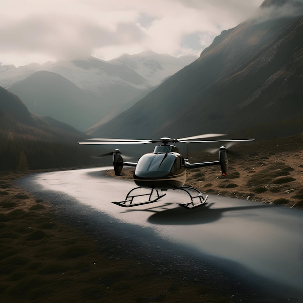 Photography an elegant hightech amp minimalistic flying car