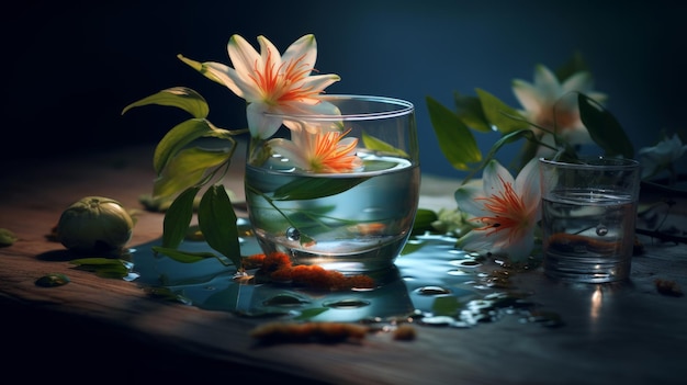 Photography Free photo beautiful still life with water